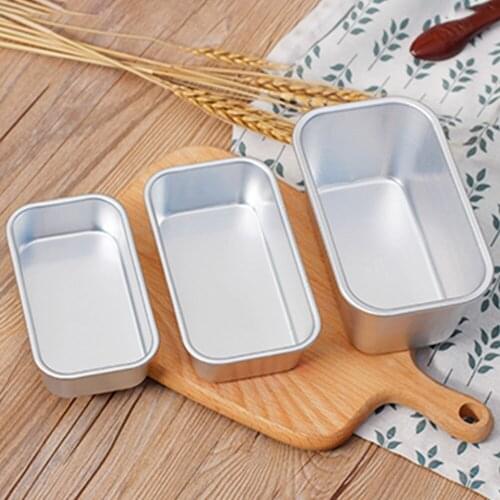 Rectangular Bread Cake Mold Loaf Pan Aluminum Brownie Snow Toast Box Cheese Box Delicious Handmaking Loaf Pan Baker Tools
