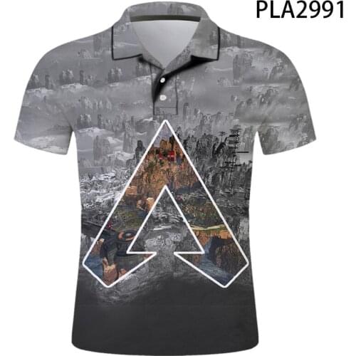 New Fashion Men Polo Shirt Summer Short Sleeve Apex Legends 3D Printed Casual Streetwear Polo Homme Ropa Harajuku Cool Tops
