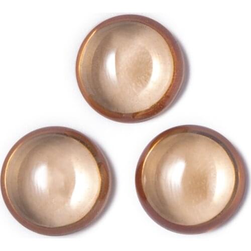 Size 4.0~12mm Round Shape Champagne Cabochon CZ Stone Synthetic Cubic Zirconia Cubic Zircon Stone