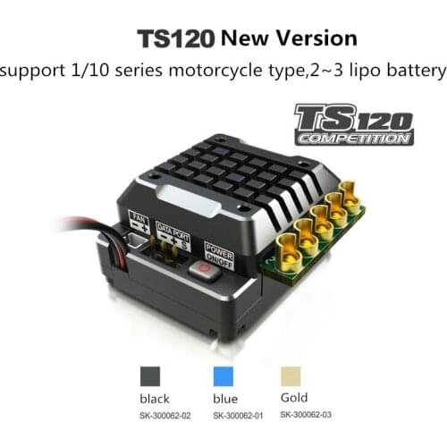 SKYRC TORO TS120 1/10 Brushless Sensored ESC Support 2-3S Lipo For 1:10 1:12 RC Car Black