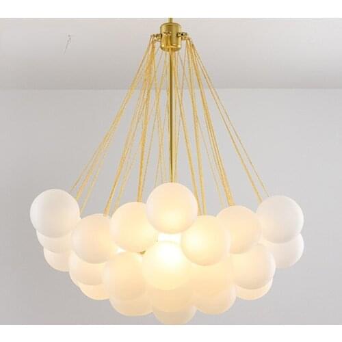 Modern Gold Cloud Glass Ball Pendant Light Lighting for Living Dining Room Restaurant Study Bar Loft Hanging Lamp Indoor Fixture