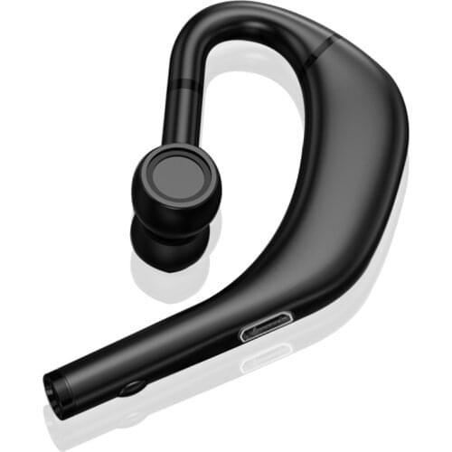 Single Ear Handsfree Bluetooth-compatible Sports Headset Wireless Earphone Ear-hook Earbuds Headphone With Mic Noise Reduction