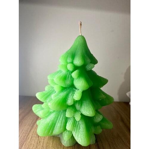 GREEN PINE TREE CANDLE CANDLE 12 X9 CM