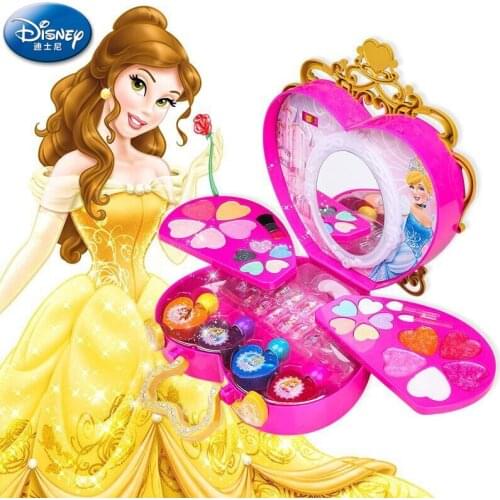 Disney Princess Eyeshadow Lip Gloss Portable Cosmetic Case Nontoxic Safety Child Makeup Show Cosmetics Toys Beauty & Fashion Toy