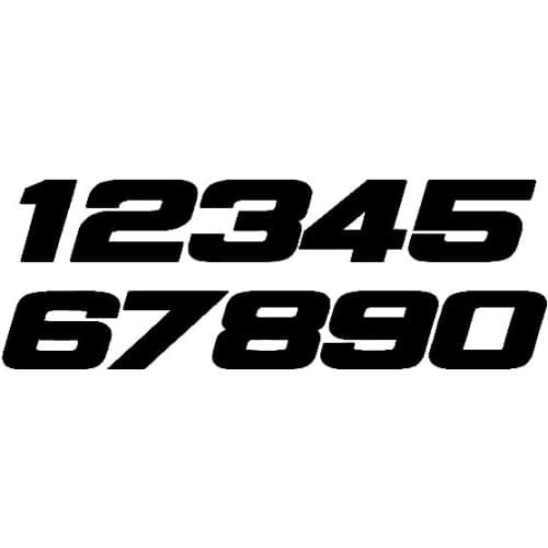 Fun Phone Number 1234567890 Motorcycle KK Vinyl Decal Graphical Black/Silver Car Sticker 16cm*5cm
