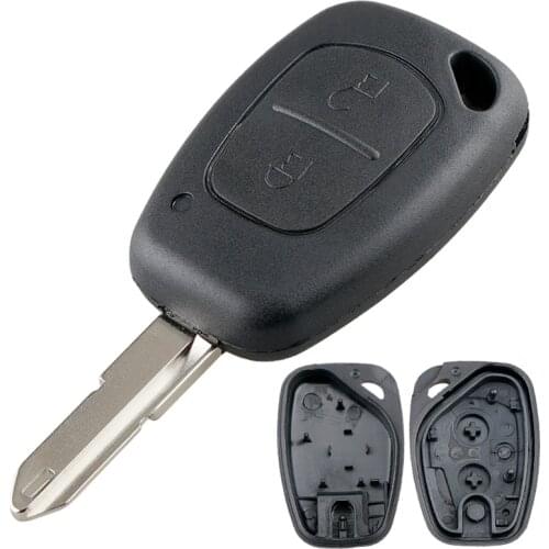 2 Buttons Replacement Car Remote Key Shell with 206 Blade Fit for Renault Traffic Master Vivaro / Movano / Kangoo