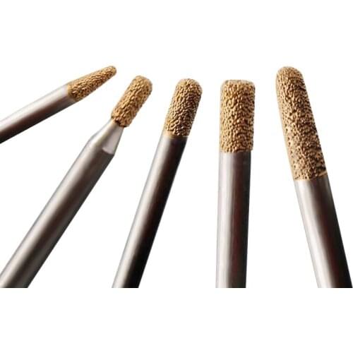 1pc 6*6*12mm cnc router diamond stone carving tool stone engraving machine cutter stone cutting bits