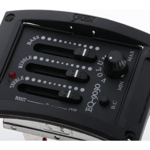 1pc Acoustic Guitar Pickup EQ Equalizer Piezo Pickup Tuner Complete 3 Band
