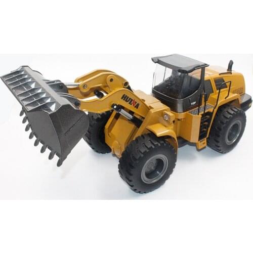 Huina 583 1583 1/14 2.4Ghz 10 Channel metal rc bulldozer Model Remote Control Toys for Kids Bulldozer Alloy Truck