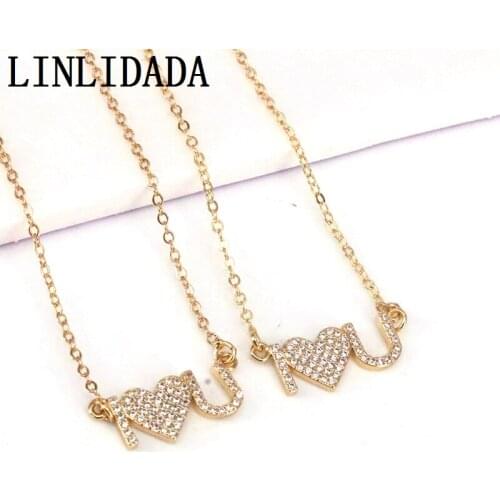 10Pcs Gold Filled CZ Micro Pave Heart Shape Pendant, Cubic zirconia Charm, Gold-Color Necklace Pendant,Gift For Her
