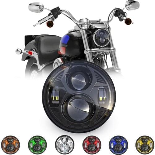 2020 Special design Multicolor motorcycle Projector Headlight 75W 5 3/4 Round LED Driving light for Harley Davidson