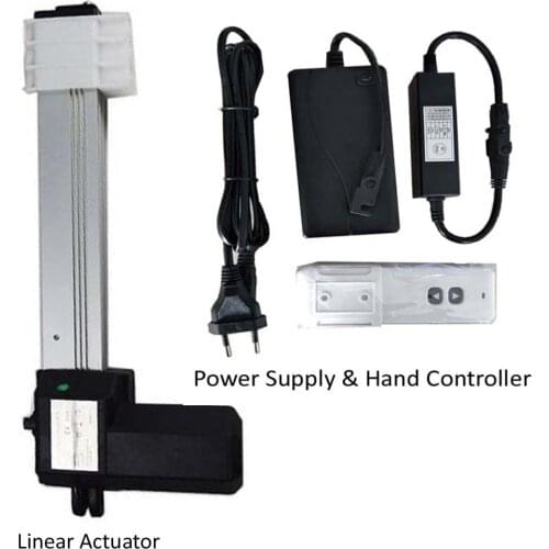 12VDC Linear Actuator Stroke 25mm-1000mm Thrust 4000N/400kg Speed 5mm/s 20mm/s 35mm/s + Power Supply + Wireless Remote