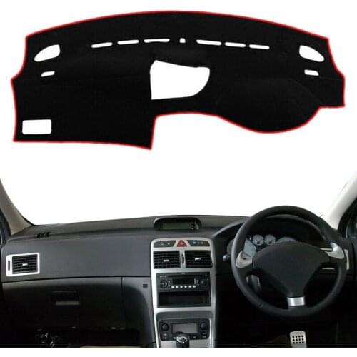 Anti-UV Dashboard Cover Mat Pad Dashmat Dash Sun Shade Instrument Protect Cover Carpet Auto Styling Accessories For Peugeot 307
