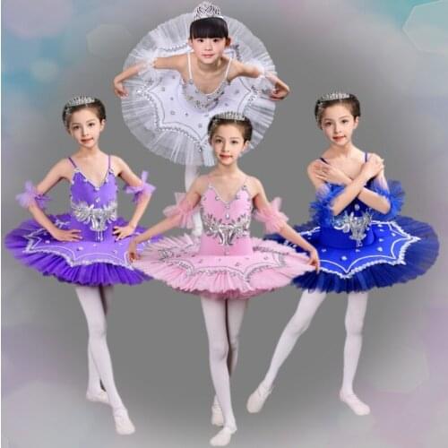 Children Tutu Ballet Dress Girls Professional Swan Lake Ballerina Dress Skirt Dancewear for Kids