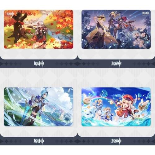 Anime Genshin Impact Official Klee Barbara Jean Kaedehara Kazuha Eula Large Rubber Mouse Pad Gaming Computer Desk Mat Playmat