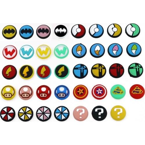 Joystick Cover Thumb Stick Grip Cap Skin For Mario Nintend Switch NS Joy-Con Controller Pokeball JoyCon Gamepad Thumbstick Case