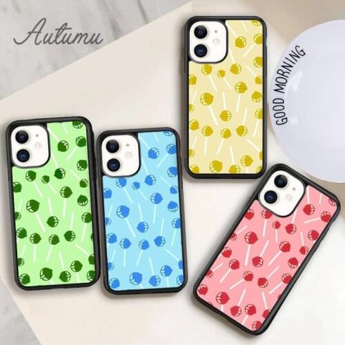 Lollipop pattern candy Phone Case for iPhone 11 12 Pro Max mini X XR XS SE 2020 5 6S 7 8 Plus Samsung Galaxy S9 S10 Cover shell