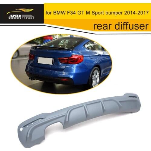 FRP Gray Primer Auto Car Diffuser Rear bumper for BMW F34 GT M Sport bumper 2014-2017