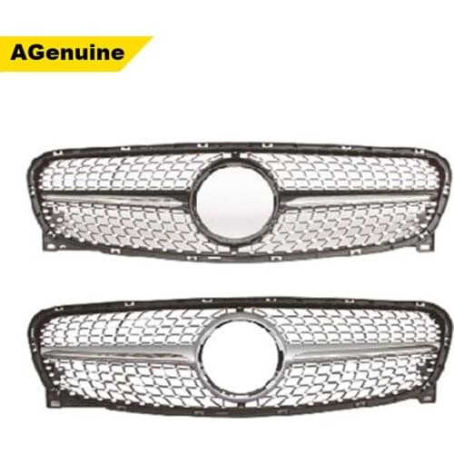Chrome Gloss black ABS Diamond facelift Car front bumper radiator mesh grille racing grills for Mercedes-Benz GLA X165