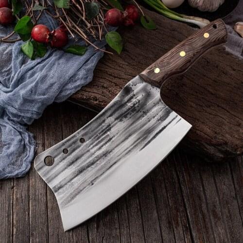 Forged Kitchen knives Japanese Chef knife Hand-made High Carbon Stainless Steel chopping Cleaver Chef Camping Knives Cutter Tool