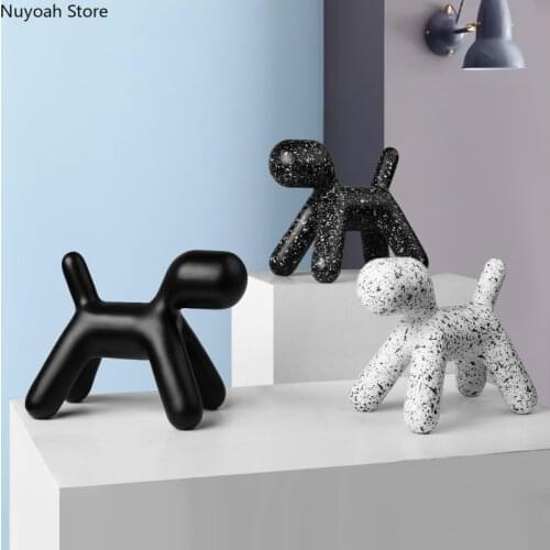 Creative Abstract Animal Dog Ornaments Resin Crafts Living Room Bedroom Small Furnishings Modern Home Decoration Accessories