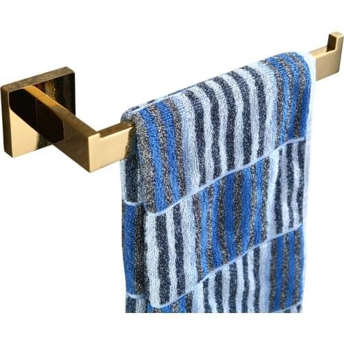 Leyden Modern 304 Stainless Steel Towel Ring,Gold Finish Towel Holder Luxury Wall Mounted Bathroom Accessory