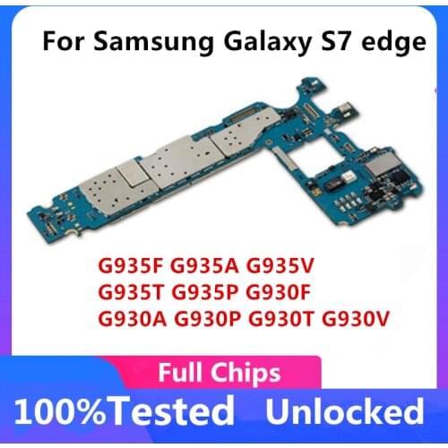 Original Unlocked For Samsung Galaxy S7 Edge G935F G935A G935V G935T G935P G930F G930A G930P G930T G930V Motherboard Logic Board