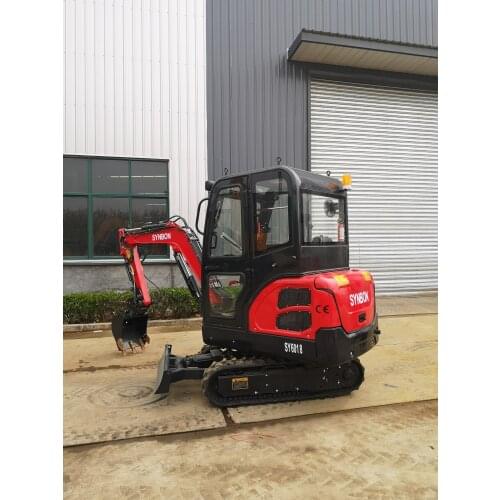 Mini Digger Crawler Excavator 1.8Ton Enclosed Cabin Farm Digging Machine
