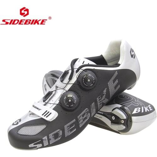 New HOT Carbon Fiber Road Cycling Shoes Mens professional Bicycle Racing Self-Locking Shoes Ultralight Breathable Wear Shoes
