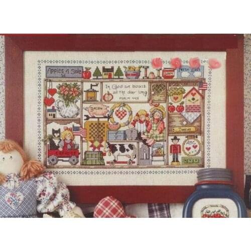 JLwennuandejiaHome Fun Cross Stitch Kit Package Greeting Needlework Counted Kits New Style Joy Sunday Kits Embroidery