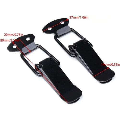 2pcs Black Universal Car Bumper Trunk Quick Release Fastener Kit for Front Rear Bumpers Durable Fender Hatch Lids Washers 80mm