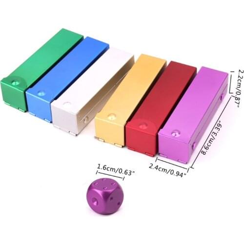 2021 New 5pcs 16mm Aluminium Alloy Dice Polyhedral Metal Solid Portable Dice Poker Party