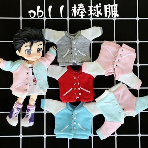 Bjd clothes ob11 doll clothes casual baseball uniform jacket 1 / 12bjd beautiful knot piggy GSC clay head hand doll accessories