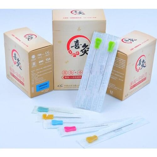 50 pcs xijiu plastic handle disposable knife needle acupuncture blade needle beauty massage thin body needles