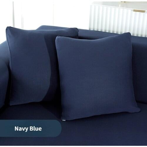 Solid Color Elastic Pillow Case Cushion Cover Plain Pillow Covers 40x40cm