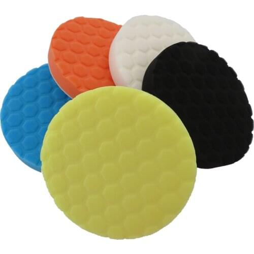 5Pcs 7inch Car Polishing Sponge Waxing Buffing Pads Compound Auto Polisher 5 Colors