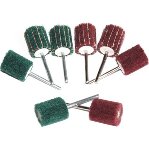 20Pc 1Inch 20 Scouring Pad Abrasive Wheel Grinding Sanding Head 3mm Shank Buffing Polishing Wheel for Dremel Non-Woven