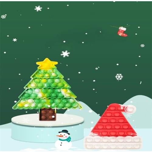 Pop it Christmas Series, Silicone Toys, Decompressor, Push Bubbles, Educational Toys