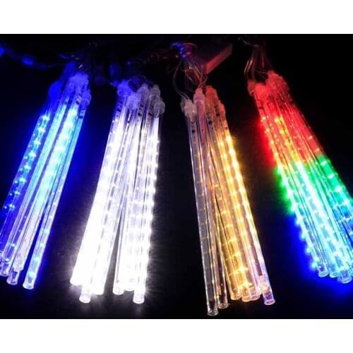 Christmas Meteor Light 30cm 50cm 8 Pcs Meteor Shower LED Light String Christmas Tree Light Outdoor Waterproof Holiday Decoration