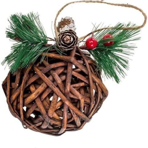 Christmas Kokinalı Hangings Wood Ball Ornament 8 cm1 Pcs christmas decorations рождественские украшения