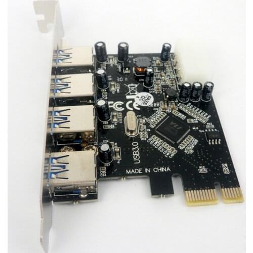 IN stock 4 Port 5Gbps Superspeed USB 3.0 PCI-E PCI Express Card Adapter for XP Vista Win7