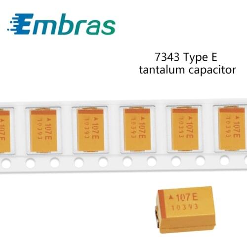 Tantalum Capacitor E type 7343 Accuracy 10% 10V 330 470UF 25V 68 100UF 107M 35 47UF 476K 50V 10UF 106K 10Pcs