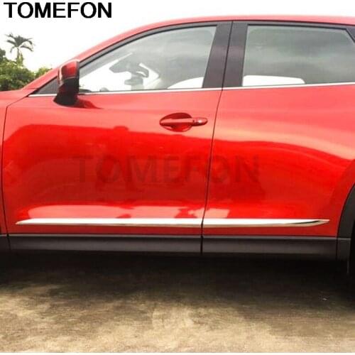 TOMEFON For Mazda CX-8 CX8 2017 2018 Side Door Line Decoration Body Trim Car Molding Cover Car Styling Exterior Accessories ABS