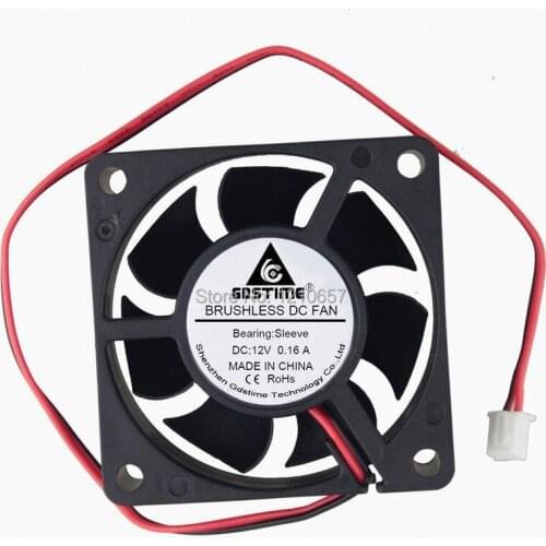 10 Pieces LOT Gdstime 60mm 60x60x20mm 6020S DC 12V 0.16A Dustrial Flow Brushless Cooling Fan 6cm