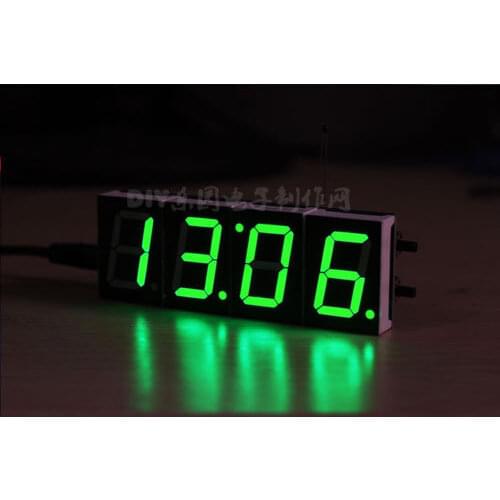 1PCS Green Digital LED Electronic Microcontroller Clock Screen Display time NEW