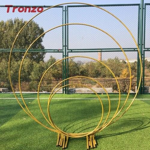 Tronzo Ring Iron Wedding Arch Props Background Circle Arch Flower Outdoor Lawn Wedding Flower Door Road Birthday Party Decor