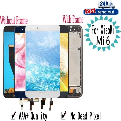 5.15" LCD For XIAOMI Mi 6 Mi6 M6 LCD Display Mi6 M6 Touch Screen Tested Digitizer Assembly With Frame