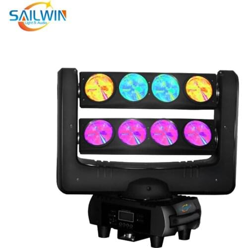 2X LOT Dual Head 8pcs*10W 4in1 RGBW LED Moving Head Spider Light Moving Head Bar,LED Spider Light For DJ Culb