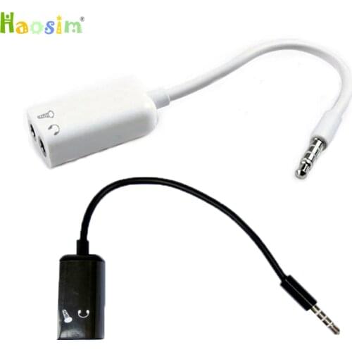 3.5mm Jack Male to Female Headphone Stereo Earphone Audio Splitter to Micrphone Adapter Cable For Phone 6 5S 4S