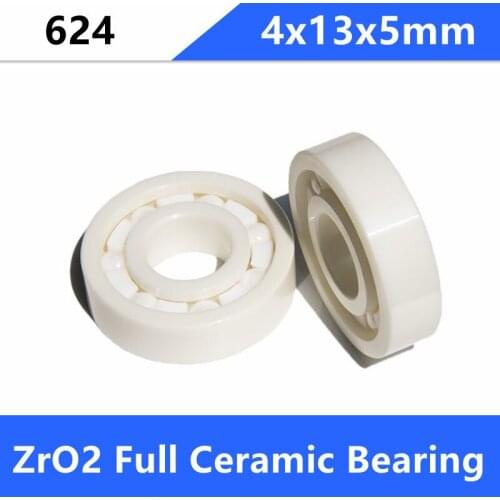 5/10pcs 624 ZrO2 full Ceramic bearing 4x13x5mm Zirconia ZrO2 Ceramic ball bearings